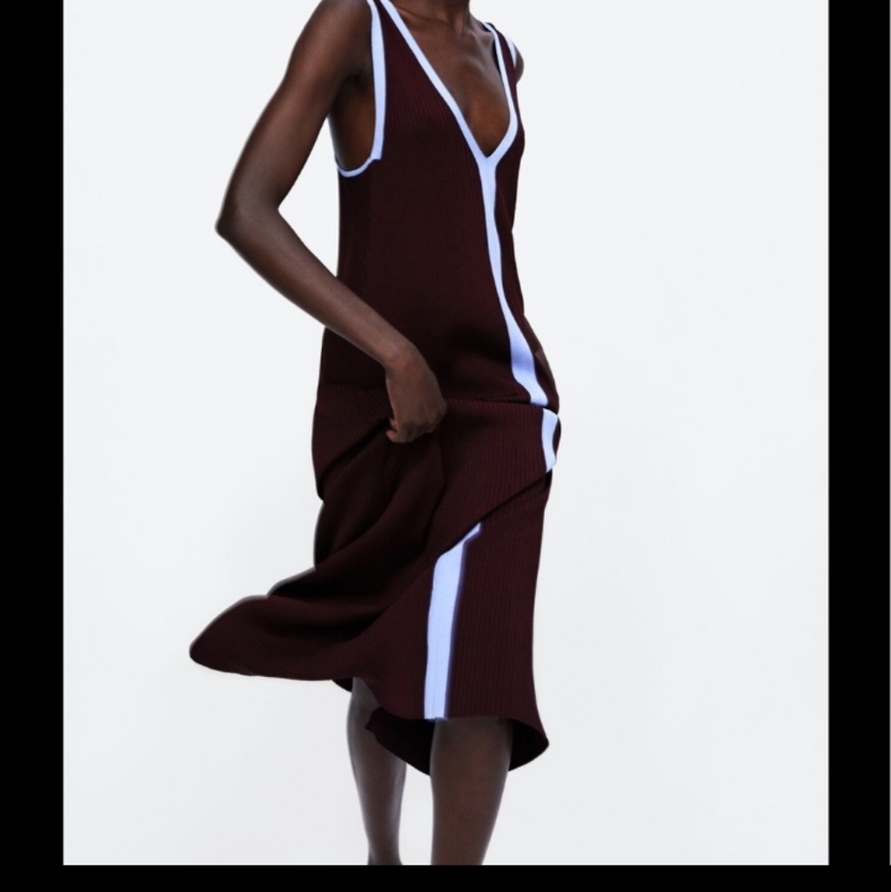 Zara Ribbed Knit Dress - Picture 6 of 8